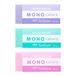 Tombow MONO colors Gum, set van 3, kunststof, ftalaat- en latexvrij, 19 g, voor school, kantoor en voor tekenen