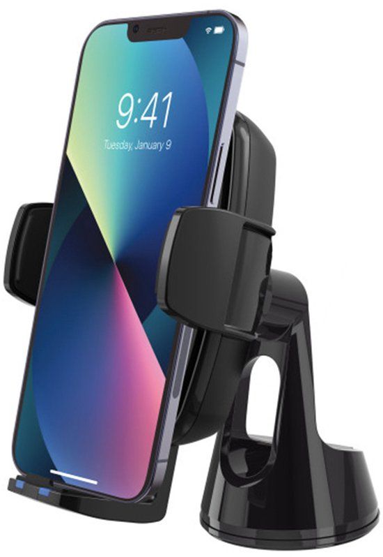 Scosche Wireless Charging Universal phone mount - Telefoonhouder auto - Dashboard / voorruit / Ventilatierooster - Draadloos opladen - Zwart