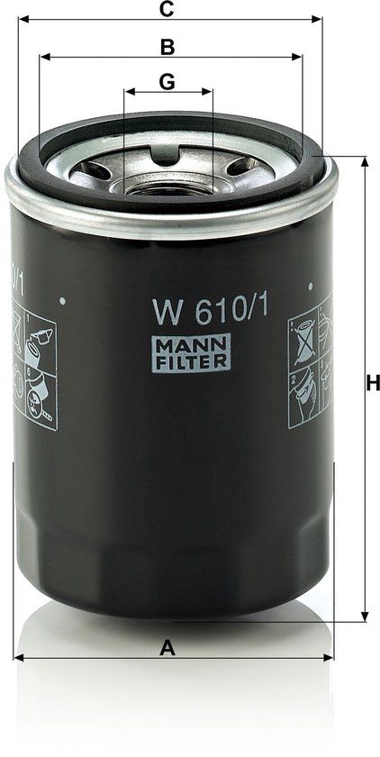 MANN-FILTER Oliefilter W 610/1