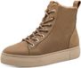 Tamaris Dames Veterboots Bruin Leer/Textiel 42