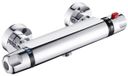 Merkloos Thermostatic shower mixer - Wall mounting - Chrome brass - 38 °C - Visible