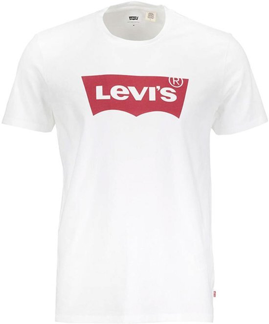 Levi Shirt - Maat M - Mannen - wit/rood