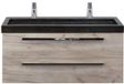 BES LED Seville Badmeubelset 120 cm - 2 Laden Craft Oak - Wastafel Lucca Enkel