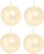 Trend Candles Bougeoir lisse - 1x - blanc crème - 8 cm - 25 heures de combustion - bougies rondes