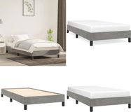 vidaXL Bedframe zonder matras 90x200 cm fluweel lichtgrijs