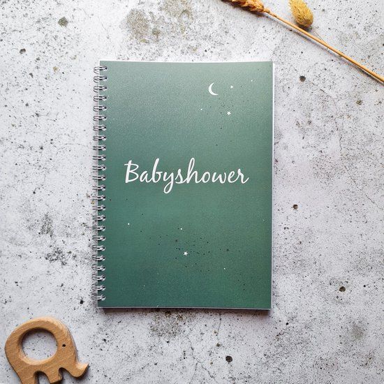 Babyshower boek | invulboek | donkergroen heelal - Fien & Feau