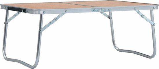 vidaXL Campingtafel inklapbaar aluminium bruin 60x40 cm