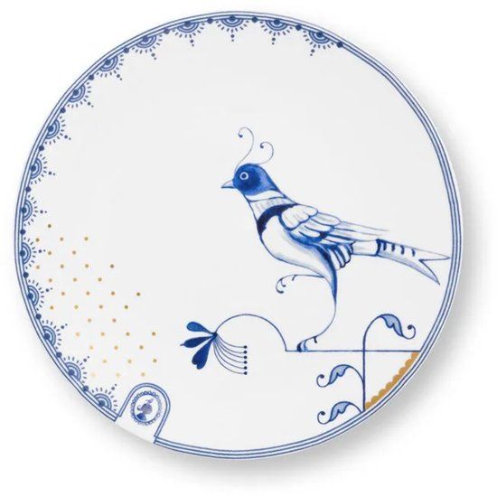 Pip Studio Pip & The Blue Bird White bord 18cm