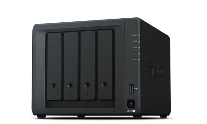 Synology DiskStation DS420+ NAS - 4-Bay - Intel Celeron J4025 - 2GB RAM - Black