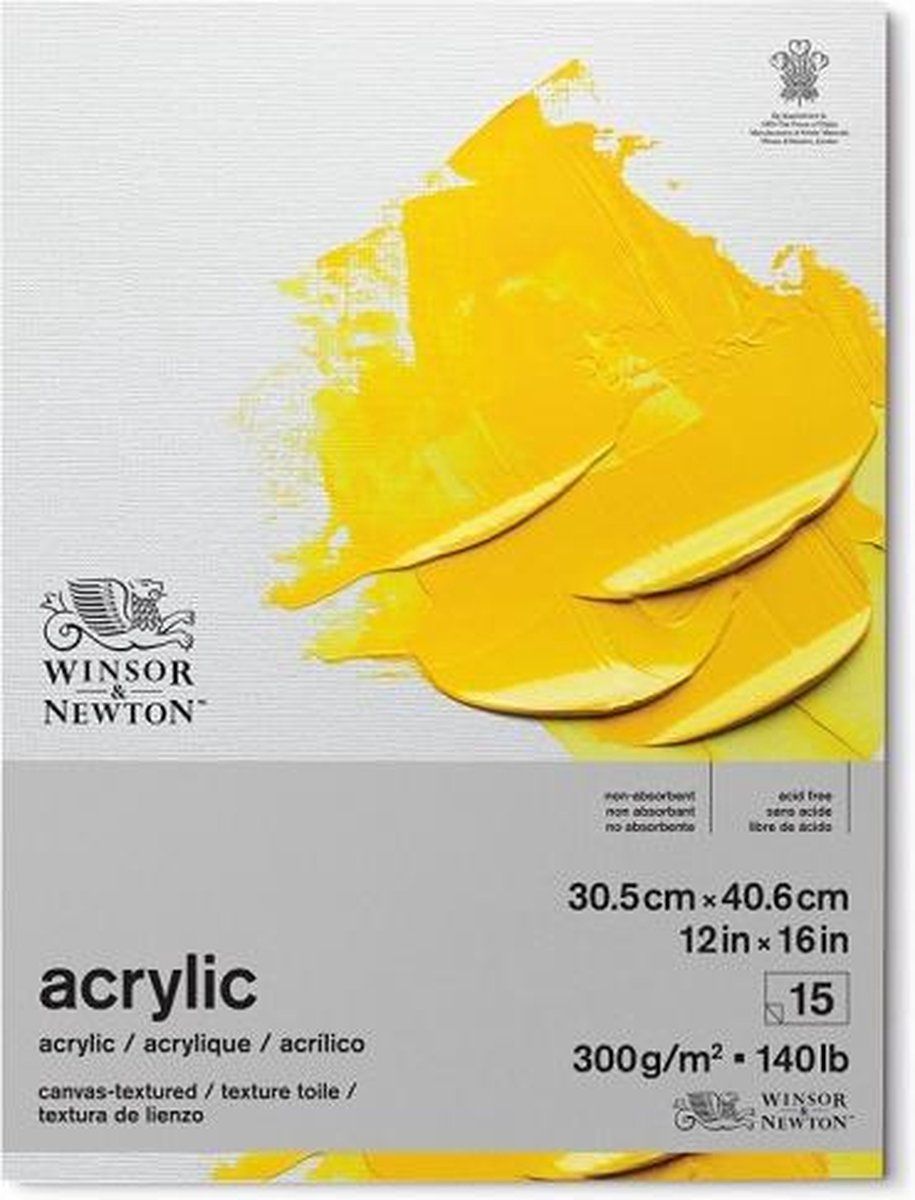 Winsor & Newton Acrylic Papier 31x41 - Wit - 0884955076750