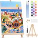 Barcelona Paint by Numbers Kit - Peinture par numéro pour adultes sur toile encadrée - avec chevalet