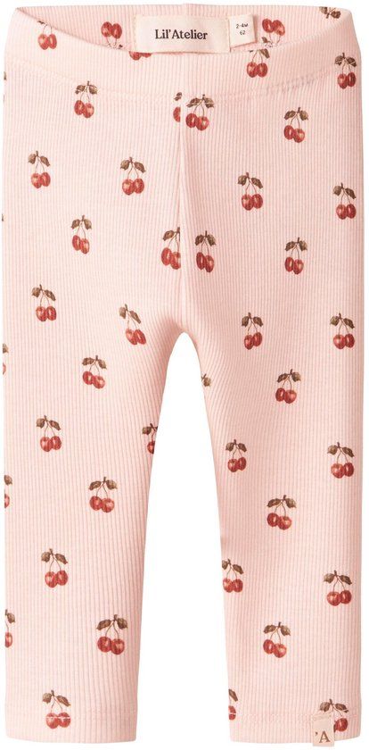 LIL' ATELIER BABY babybroek met backprint roze