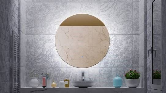 Gliss Design Oko Ronde Spiegel - 80 cm - Koper