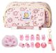 Trousse à crayons avec autocollants et porte-clés - Rose 22,5 x 10 x 8,5 cm