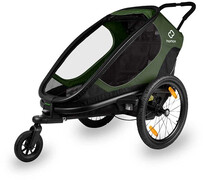 Hamax Outback One Fietstrailer incl. Fietsarm &amp; Kinderwagenwiel, groen/zwart