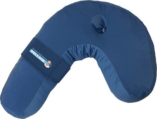 Dr. Larry Cole Side Sleeper Pro ergonomisch zijslaapkussen, lichaamskussen hoofdkussen Zijslaper voorkomt nekpijn en schouderklachten - Orthopedisch J-vormig kussen met neksteun verbetert de slaaphouding - Nekkussen memory foam