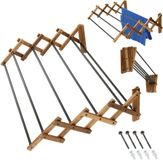 KADAX Opvouwbaar droogrek - uittrekbaar staand droogrek, trekharmonica wasrek, staand wasrek, inklapbaar torenwasrek (63,5 x 85 cm wand)