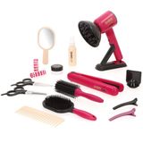 Colorbaby Beauty jouets de coiffure pour filles, deluxe, sèche-cheveux, fer à lisser avec lumière et son, fonctions réalistes, 17 pièces, jouets pour filles, jeu de beauté pour enfants, à partir de 3 ans