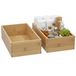 Gerimport Organiseur de tiroirs - 2x - bois de bambou - 25 x 15 x 7 cm - bac - bac de tri pour armoire
