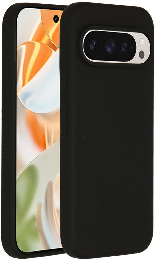 Accezz Liquid Silicone Backcover - Zwart - Geschikt voor Google Pixel 9 / Google Pixel 9 Pro