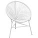 VidaXL Tuinstoel Terras Gecapitonneerde zitting Polyrattan, Staal Wit