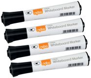 Nobo Marqueurs pour tableau blanc Glide Pointe ronde - Lot de 10 pièces - Noir