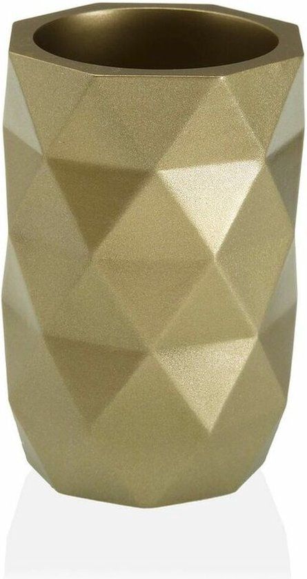 Versa DIAMOND Yellow Resin Toothbrush Holder (7.4 x 10.6 x 7.4 cm)