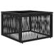 vidaXL Tuintafel, zwart, 55 x 55 x 37 cm, PE-rotan en glas