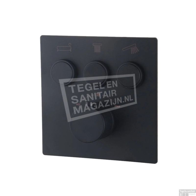 Wiesbaden Caral KLIK afbouwdeel therm. 3 weg mat-zwart 29.2320