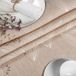 ANRO Tafelkleed Japanse stijl Beige Ovaal 180x140cm Rechte rand Afwasbaar Waterafstotend