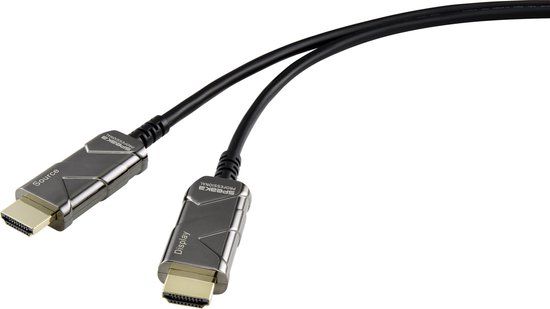 SpeaKa Professional SP-8821992 HDMI-kabel HDMI Aansluitkabel HDMI-A-stekker, HDMI-A-stekker 20.00 m Zwart 8K UHD