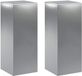 vidaXL Plantenstandaard 2 stuks zilver 40 x 40 x 100 cm Roestvrij staal