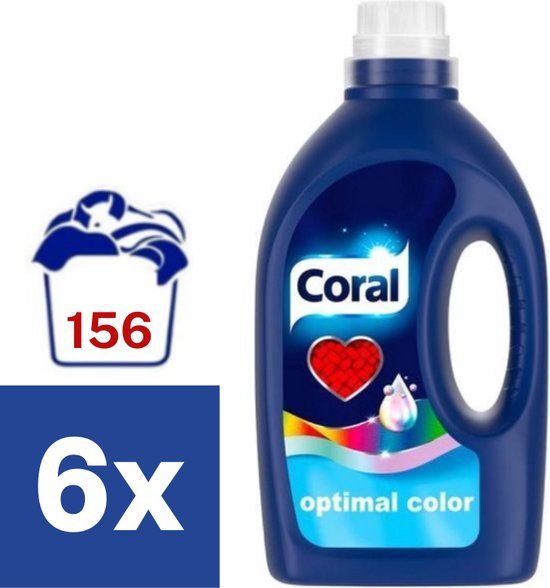 Coral Optimal Color wasmiddel - 156 wasbeurten - Kwartaalbox
