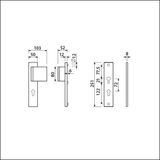Ami Deurbeslagset VHB 251/50 PC72 Lang LS Zonder DKR F2 Wit Kunststof Modern SKG 2**