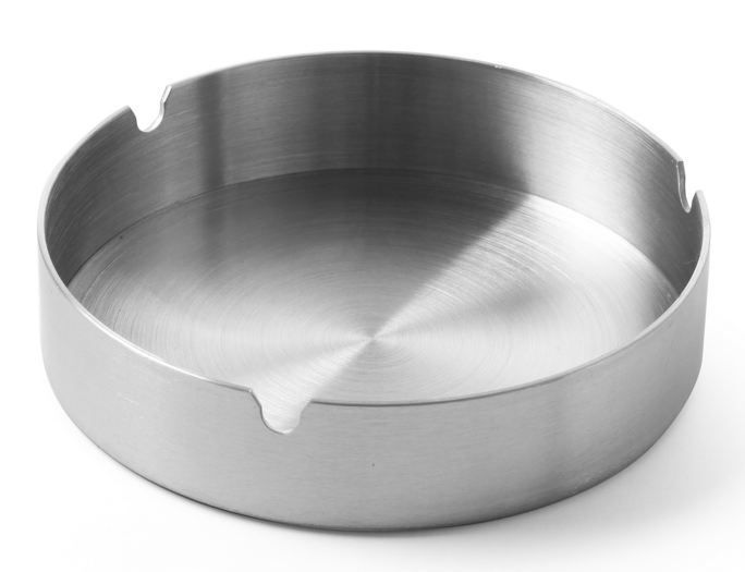 Hendi Asbak 12 cm stapelbaar - Zilver - Rvs