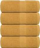 vidaXL Washandjes FROGN 4 stuks 30x30 cm 360 g/m² Goud
