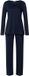 Hanro Pyjama Cotton Silk Vrouwen Lange Mouw Effen diep marineblauw L