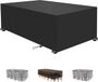 Merkloos Tuinmeubelhoes - Terrashaes Tafelhoes - Meubels Beschermen - Scheurbestendige Oxford Stof - 170x85x75cm - Zwart