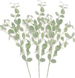 DK Design Fleur artificielle Eucalyptus branche Real Touch - 3x - 90 cm - vert clair