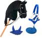 Hobby Horse Land - Hobbyhorse Black Star A3 Fries met Hoofdstel, Halster & Blauwe Vliegenkap