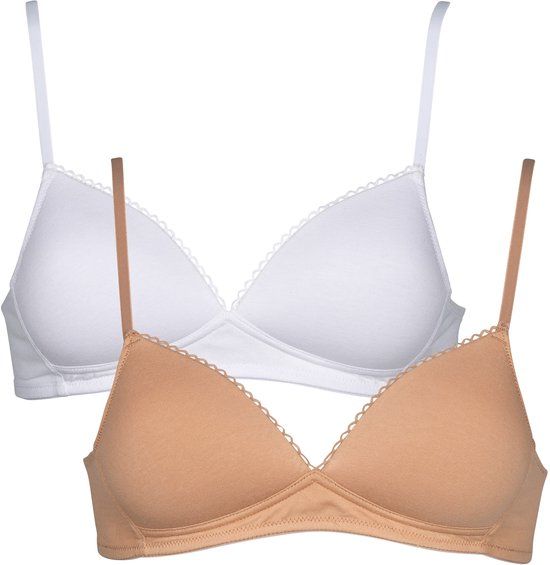 My Basic by After Eden After Eden My Basic 2-pack Dames Beha - Wit/Poeder - Maat 70A