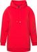 Ulla Popken - Dames - Hoodie tekstmotief oversized capuchon lange mouwen - Hibiscusrood - Maat 50+