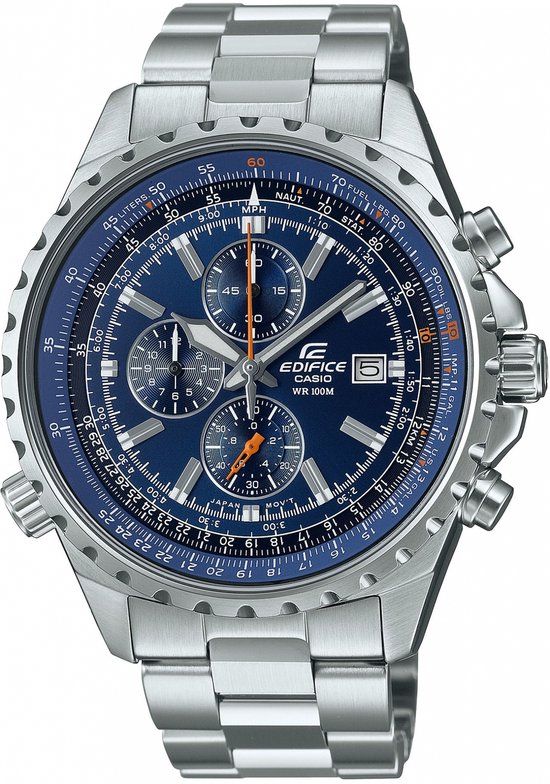 Casio Edifice EF-527D-2AVUEF Herenhorloge 46 mm - Zilverkleurig - Zilverkleurig wijzerplaat - Stalen band