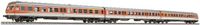 Liliput H0 Dieselmotor. BR 614/914 blauw/kieselgrijs 3-delig Ombouw DB AG