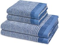 Ross 4-delige handdoekenset - Blauw - Katoen