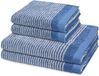 Ross 4-delige handdoekenset - Blauw - Katoen