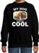 Bellatio Decorations Basset Honden trui / sweater my dog is serious cool zwart - kinderen - 122/128