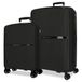 Movom Middagbagageset zwart, 56/66 cm, stijf, 2,8 kg, TSA-sluiting, polypropyleen, 110,5 l, handbagage, zwart/wit, kofferset