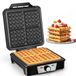 VINATO Wafelijzer, Belgisch wafelijzer voor 4 wafels, snelle en stabiele warmte, wafelmachine met antiaanbaklaag van verwarmingsplaten