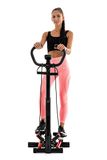 Hop-Sport HS-055S – Swing Stepper – met Trainingsbanden – Fitnesscomputer – Zwart-Rood